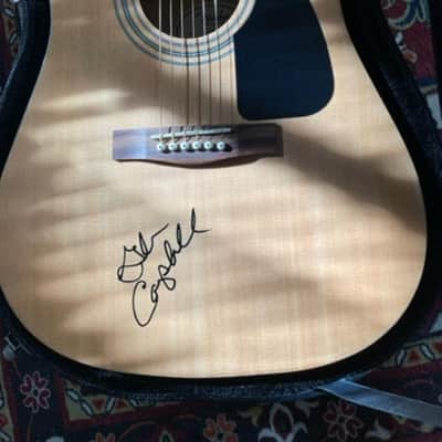 Glen Campbell's Signature on the body of Fender FA-100 Dreadnought Acoustic Guitar  mid-2000 image 6