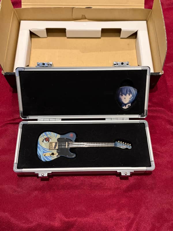 F-toys Fender x Evangelion Rei-Telecaster Type02 1/8 Scale Miniature Guitar Complete Set image 1