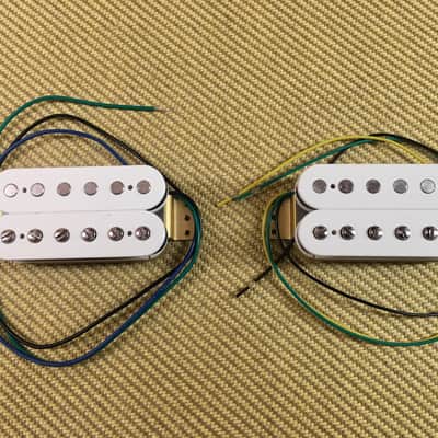 *Fender Twin-Head Vintage Stratocaster Humbucker Pickup Set Parchment image 2