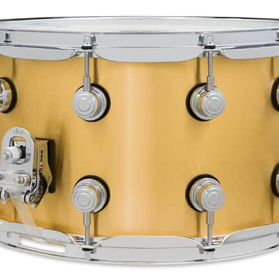 DW DRPM0814SSBP Performance Series, 1mm Polished Brass 8x14 Snare image 3