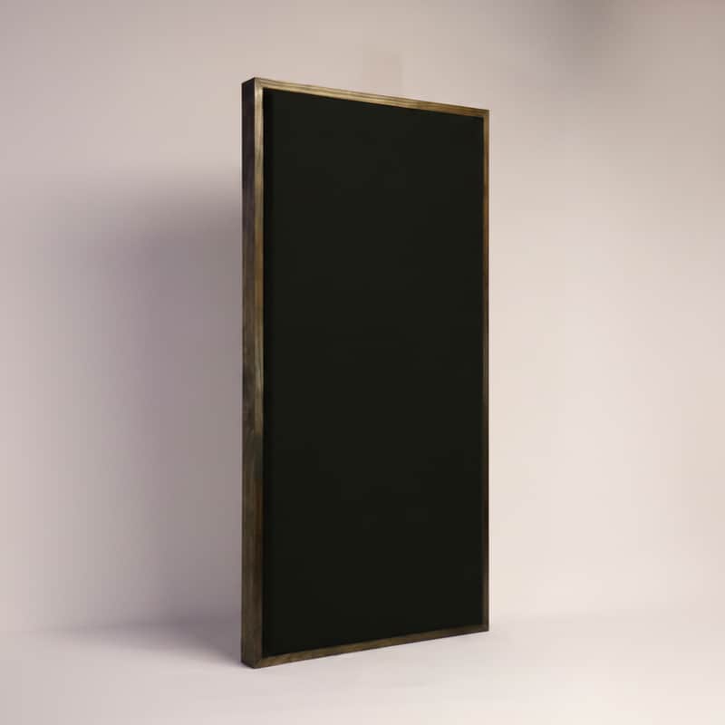 Custom Framed Acoustic Wall Panel | Black Fabric & Walnut Wood Frame | Furniture-Quality Sound Absorbing Panel | Recording Studio, Home Studio, Mixing Room, Podcast Studio, Home Theater, Listening Room, Office & Vocal Booth | Made in USA image 1
