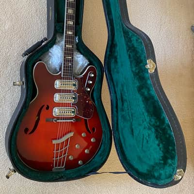 Harmony H77 1963 - 1972 - Red Sunburst image 4