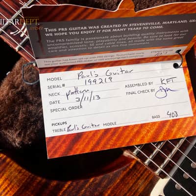 ♚AMAZING♚PRS Artist Custom PAULS GUITAR ♚ HONDURAN !♚ 'AAAAA' Flame ♚ BLACK GOLD ♚ Brushstroke Birds ♚7.6LB♚22*24 image 21