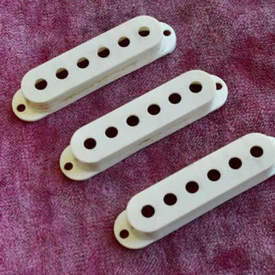 Vintage 1958 Fender Stratocaster Pickup Cover Set - Pre-CBS Strat Covers - 1950's 1960's image 2
