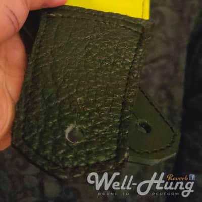 Well-Hung Hootenanny Hero 3" wide padded guitar strap "brat" edition image 5