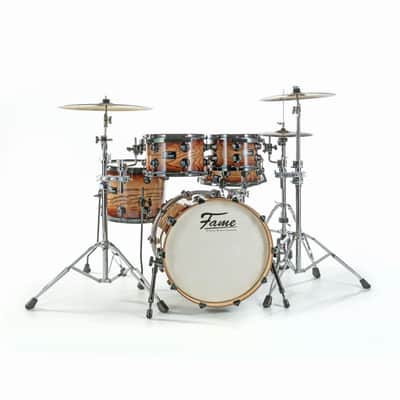 Fame Fortress Stage Shell Set Brown Burst - Drum Shell Set image 4