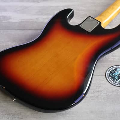 1993 Fender Japan JB62-FL '62 Reissue Jaco Fretless Jazz Bass (Sunburst) image 9