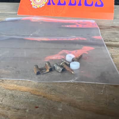 Real Life Relics Aged Nickel Vintage String Tree Retainer 2 pack W Vinyl Bushings   [AD10] image 2