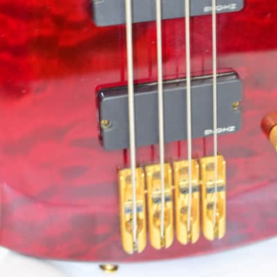 Schecter Diamond Series Elite-4 4-String Bass Guitar, Crimson Red image 4