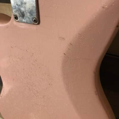 Von K Guitars J-Master Offset Body Shell Pink Prism Flake Nitro Lacquer Finish image 11