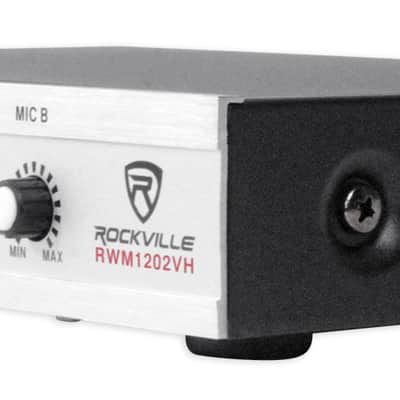 Immagine Rockville RWM1202VH VHF Wireless Dual HandHeld Microphone System/Metal Receiver - 2