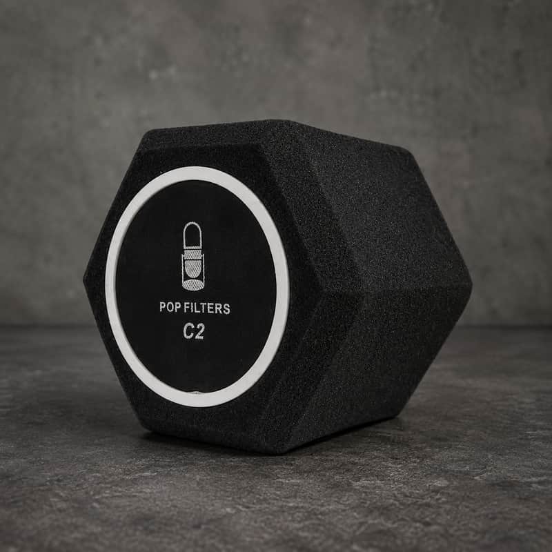 Microphone Isolation Shield with Pop Filter – 5-Sided Acoustic Foam Noise Reduction Wind Shield for Studio Recording, Podcast, Streaming & Voice Over image 1