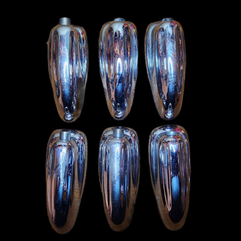 (6) Vintage Slingerland 60's/70's Chrome Bass Drum Lugs & Screws Buddy Rich Era **FREE SHIPPING** image 1