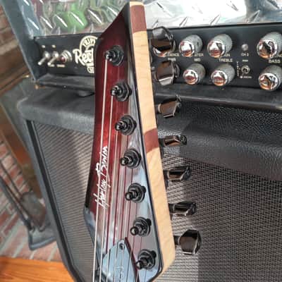 Harley Benton FanFret-7 TPB DLX guitar image 8
