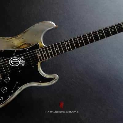 Fender Stratocaster Deluxe Series HSS Terminator Metallic Silver Floyd Rose Heavy Relic image 8