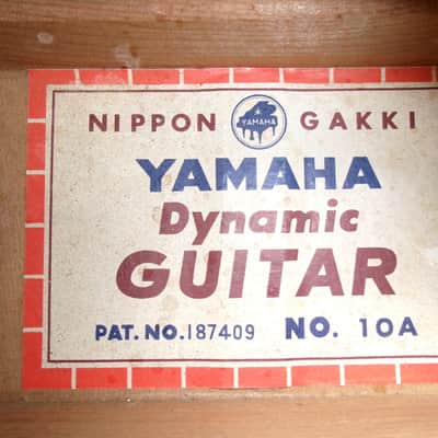 1961 Yamaha Nippon Gakki Dynamic Guitar No.10A Red Label  Dark Brown Bild 21