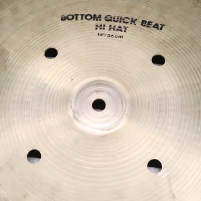 Zildjian 14" A. Avedis Quick Beat Hi Hat Cymbals Vintage 1980's image 11