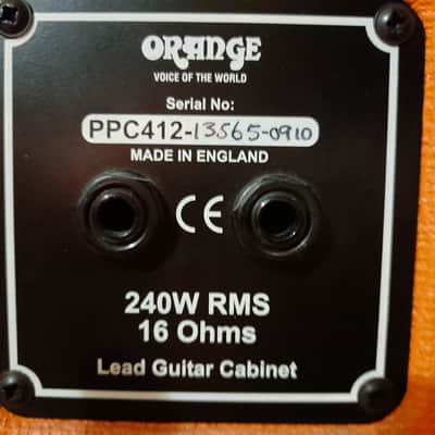 Orange PPC412 240-Watt 4x12" Guitar Cabinet 2010s - Orange image 2