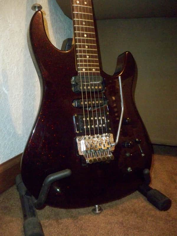 1989 USA Hamer Chaparral Sustainiac  HSH Metallic Purple Sparkle Original Case image 1