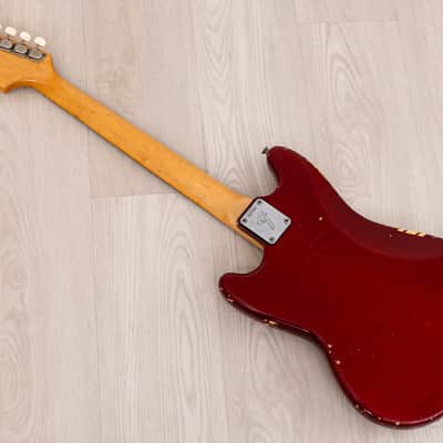 1974 Fender Competition Mustang Vintage Offset Guitar Competition Red w/ Case image 13