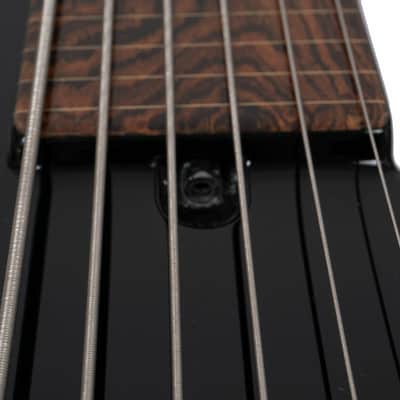 Muckelroy Custom Doubleneck Headless Bass 6-string Fretless 4-string Fretted 2016 Black *Video* image 11
