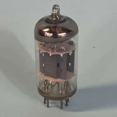 1964 Philips 12AX7 ECC83 Vintage I65 Ribbed Plate Halo Getter Tube! T197 image 1