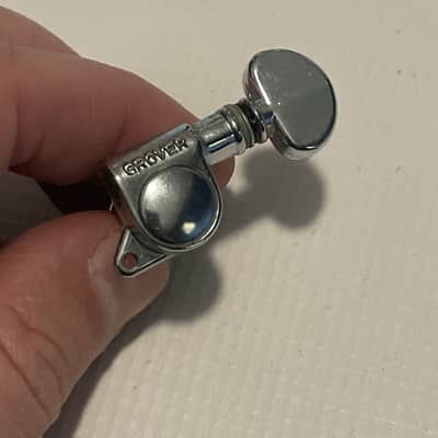 1980's Era Grover USA Mini Rotomatic Chrome Guitar 6 In Line Tuners Tuning Pegs Machine Heads image 6