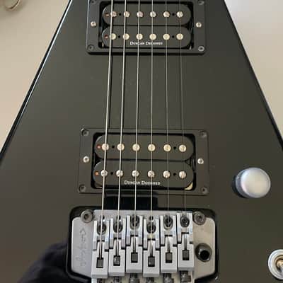 1990's Made in Japan Jackson King V KV3 Black 6 String Electric Guitar OHSC (Excellent) image 3