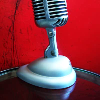 Vintage 1940's Shure 55 / 55S dynamic microphone satin chrome w S-36 desk stand Elvis 55S # 9 image 7