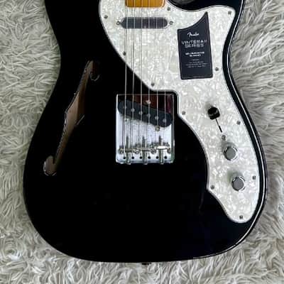 Fender Vintera II '60s Telecaster Thinline Electric Guitar, Maple Neck, Black image 1