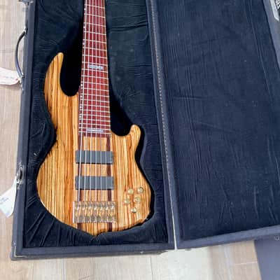 Conklin Faught Custom Sidewinder 7-String Bass 1997 fabulous Zebrawood Special Order an insane bass. image 12