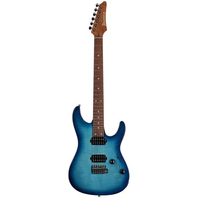 Ibanez AZ24S1F Electric Guitar, Transparent Turquoise Sunburst image 3