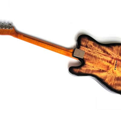 (made in Ukraine) Para Custom Chest'n'Pear Tele '2023 Flame Fade w/GigBag image 3