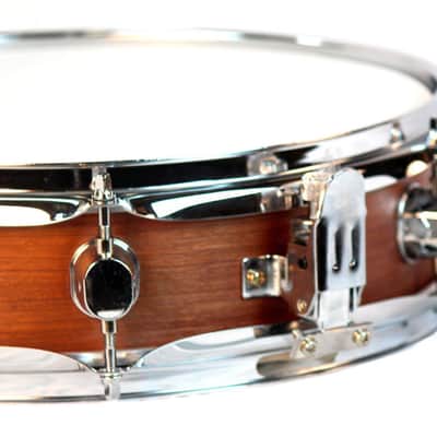 GRIFFIN Snare Drum – 13"x3.5" Poplar Shell (Piccolo littleSNAP Series) with Flat Hickory Finish, Coated Drum Head, Snare Throw Off & Marching Kit Use image 3