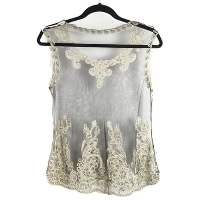 Sheer Mesh Tank Top w/ Embroidered Detailing Owned by Sheila E. image 5