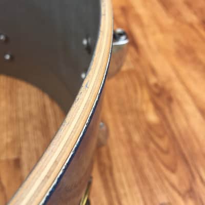 1959/60 Gretsch Round Badge Broadkaster Name-Band Drum Set - Blue Glass Glitter 22/13/16/5x14 Snare image 23