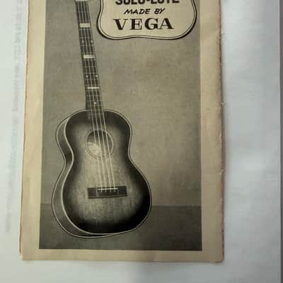 Vega Arthur Godfrey De Luxe Solo Lute Baritone Ukulele 1950s - Mahogany image 11
