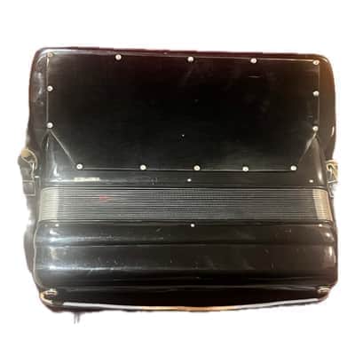 1950s vintage, very rare, Reno Accordion, 120/41, 7/3 registers, excellent condition, mother-of-pearl keys, original case image 11