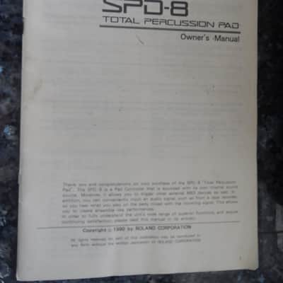 Roland SPD-8 Electronic Drum Total Percussion Pad with original Owner's Manual image 12