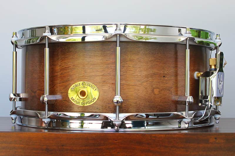 Noble & Cooley Solid Shell Classic Birch 6" x 14" Snare Drum w/ VIDEO! Espresso Satin Burst image 1