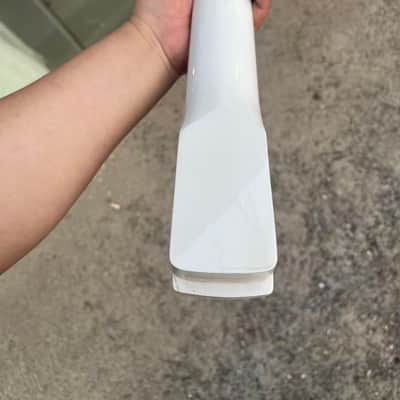 Left hand Round stainless steel 22 frets White gloss finish Maple guitar neck 25.5inch hole 10mm st image 5