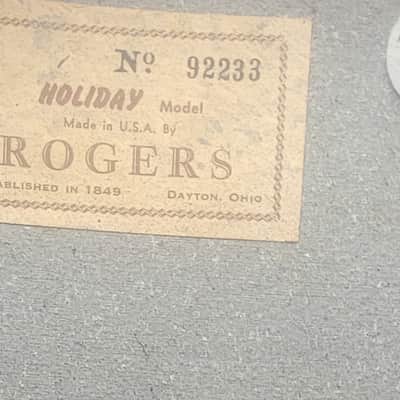 Rogers Holiday / Headliner 18” Bop set Late 60's - Black Onyx image 10