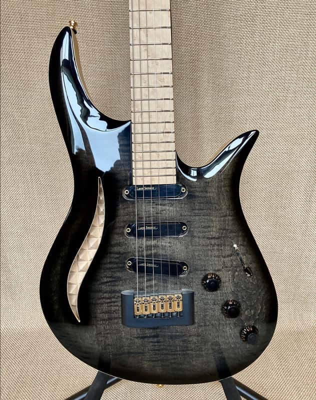 Wreck Guitars Blue Morpho Classic 2020 Trans Black Top Finish in High Gloss image 1