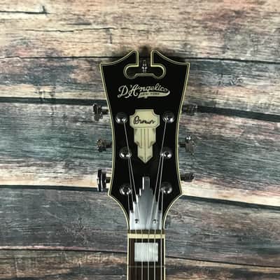 D'Angelico Left Handed Premier EXL-1 Hollow Body Electric Guitar- Black image 3