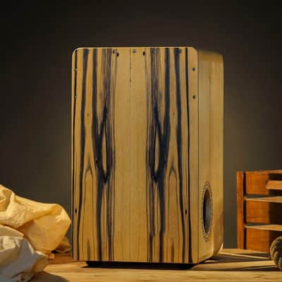 U-Turn Cajon 50 Premium Black & White Ebony mit seidlichem Schallloch image 2