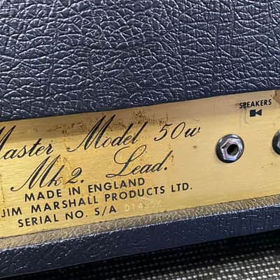1978 Marshall JMP Master Model 50 W MK 2 Lead image 6
