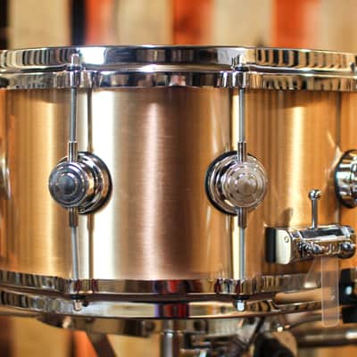 DW 6.5x14 Collector's 3mm Brushed Bell Bronze Snare Drum w/ Die Cast Hoops image 3
