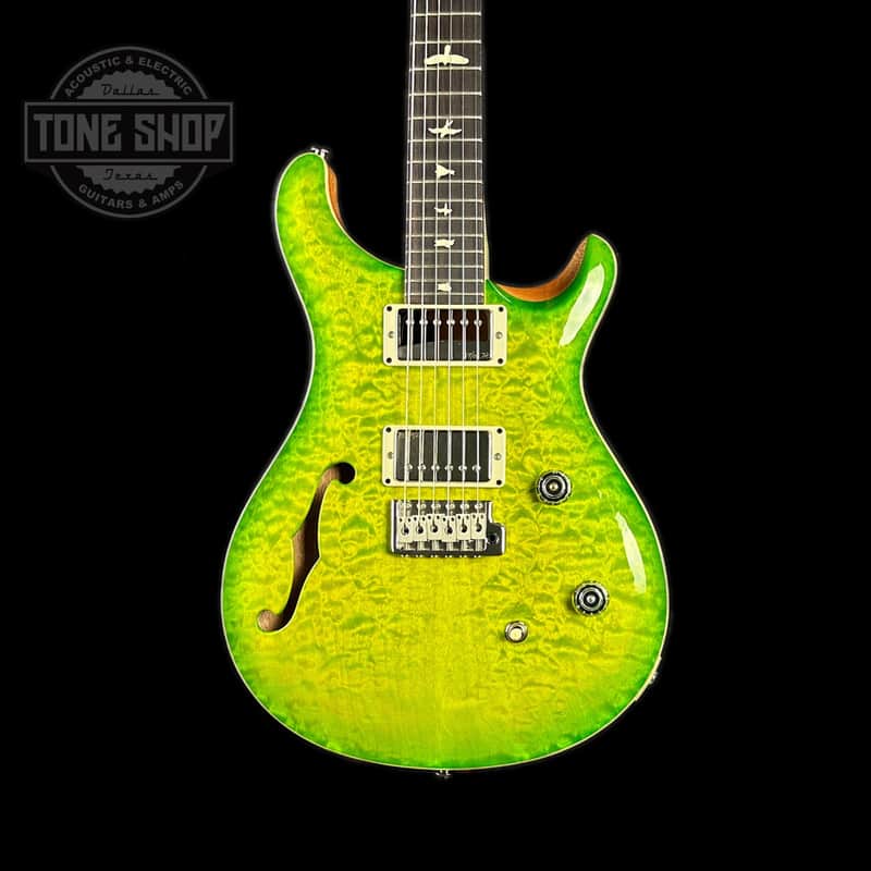 Mint PRS Paul Reed Smith CE24 Semi-Hollow Quilt Eriza Verde w/bag image 1