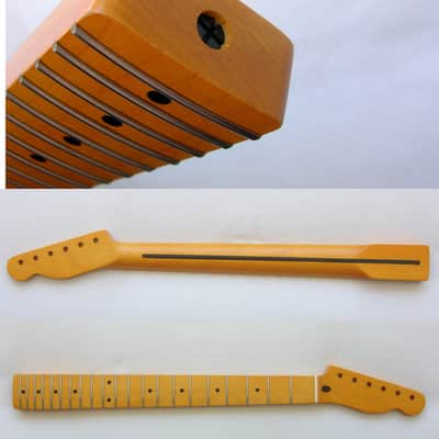NEW* 1-Piece /Telecaster 21 JUMBO Frets/Medium to Chunky C Neck Contour /Vintage Tint /Guitar Neck - SATIN NITRO Finish. Fits Fender/ Warmoth TELE image 1