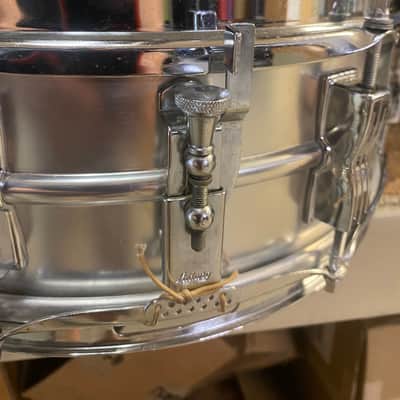 1967 Ludwig Acrolite Snare Drum Kit 14" x 5" with Case and Stand image 5